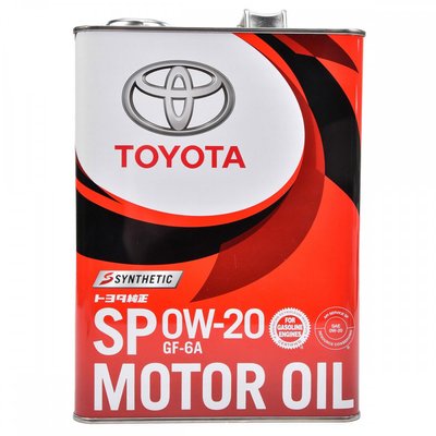TOYOTA 08880-13205 Олива Toyota synthetic motor oil sp/gf6a, 0w-20 (japan), 4л 08880-13205 фото