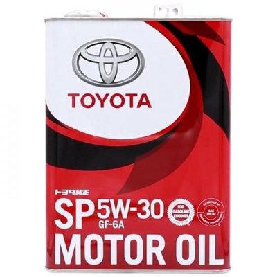 TOYOTA 08880-13705 Олія моторна Toyota Synthetic Motor Oil SP/GF6A, 5W-30 (Japan), 4л 08880-13705 фото
