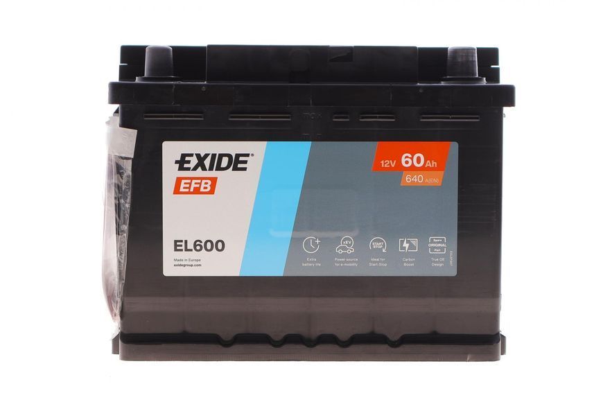 Аккумуляторная батарея 60Ah/640A (242x175x190/+R/B13) (Start-Stop EFB) EL600 фото