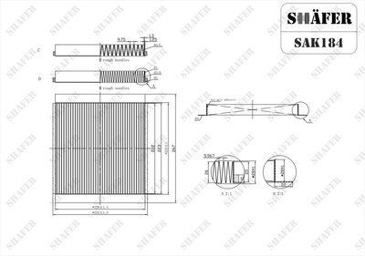 Фильтр салонный Citroen Berlingo, Partner, 03-08, угольный SAK184 фото