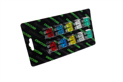 Запобіжник ножовий стандарт комп. 10 шт. (DECARO) DEC.FUSE KIT 01 фото