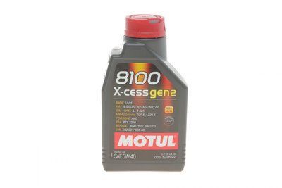 109774 Олива двигуна 1L Motul 8100 X-cess GEN2 SAE 5W40 (ACEA A3/B4, BMW LL-01 Porsche A40 RN0710 / RN0700 VW 502 00 - 505 00 GM-Opel LL B-025 (дизель) PSA B71 2296) 368201 фото