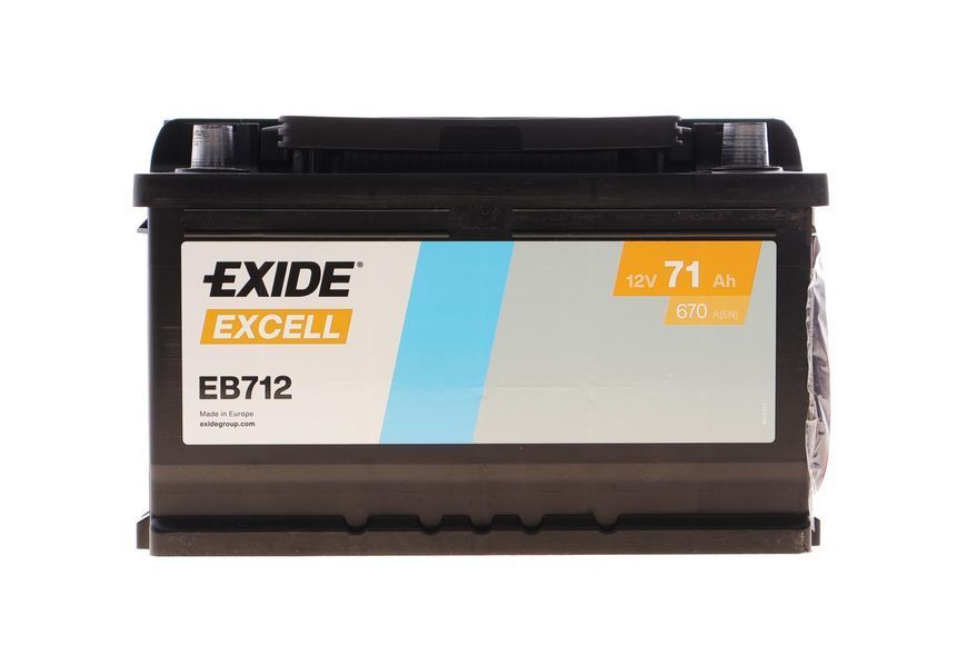 Акумуляторна батарея 71Ah/670A (278x175x175/+R/B13) Excell EB712 фото