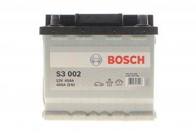 Акумулятор 45Ah-12v BOSCH (S3002) (207x175x190),R,EN400 0092S30020 фото