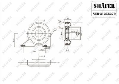 Подшипник подвесной Volvo S80 II, V70 II, XC70 I, XC60 I, XC90 I (02-14) &Phi;30*13*93; H:53 Внутренний диаметр подшипника: 30 мм SCB-31256270 фото