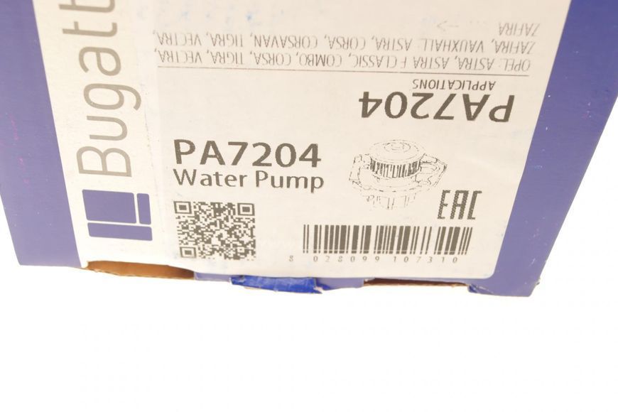 Помпа воды Opel Astra F/G/Combo/Corsa B/Vectra B/Zafira A 1.4/1.6 16V 94-05 PA7204 фото
