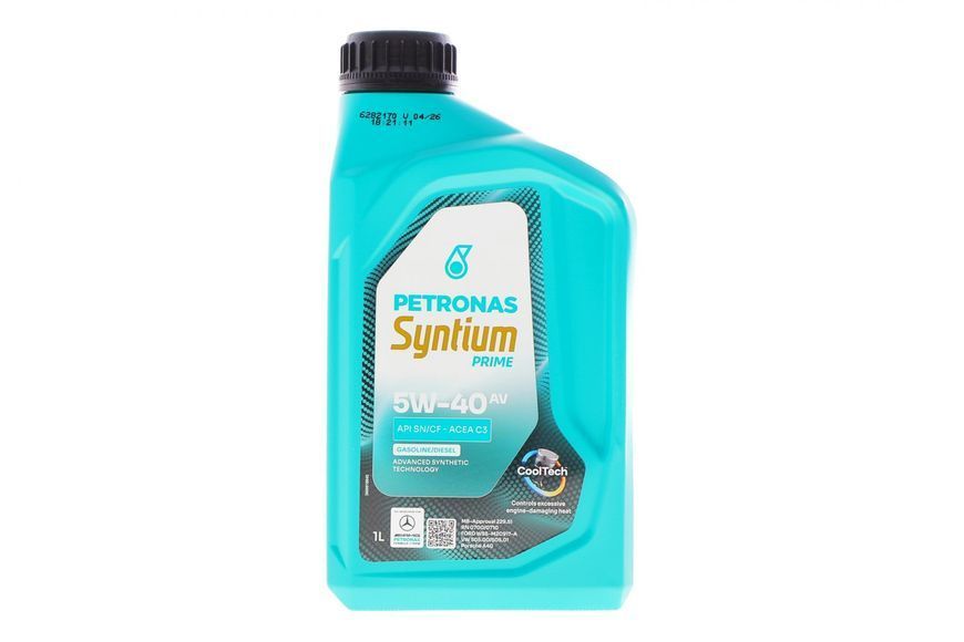 Олива 5W40 SYNTIUM PRIME AV (1L) (VW 505.00/505.01/MB 229.51/RN0700/RN0710)(API SN) (ACEA C3) заміна для 70179E18EU 71242E18EU фото