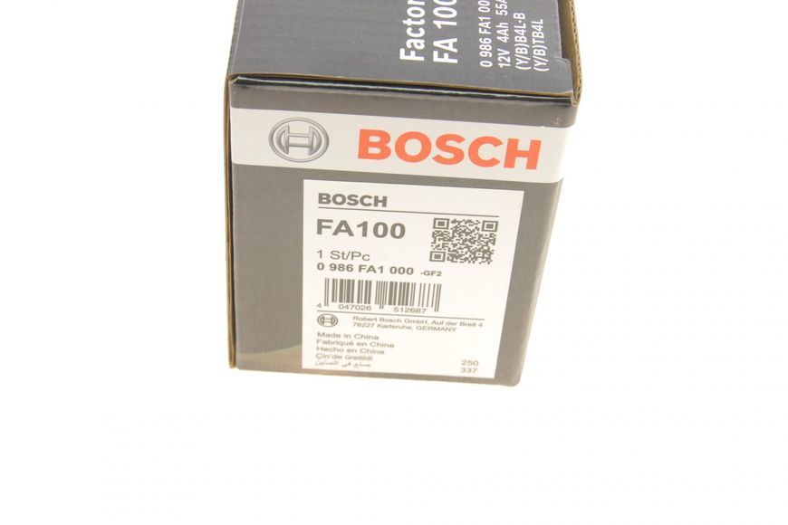 Аккумулятор 4Ah-12v BOSCH (FA100) (120х70х92),R,EN55 0986FA1000 фото