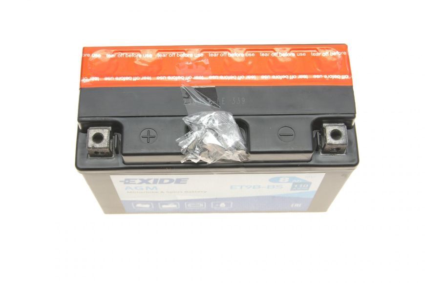 Акумулятор 8Ah-12v Exide AGM (ET9B-BS) (150х70х105) L, EN110 ET9B-BS фото