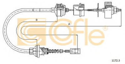 Трос зчеплення Fiat Ducato 1,9D/TD 94-01 L 1060mm 1172.3 фото