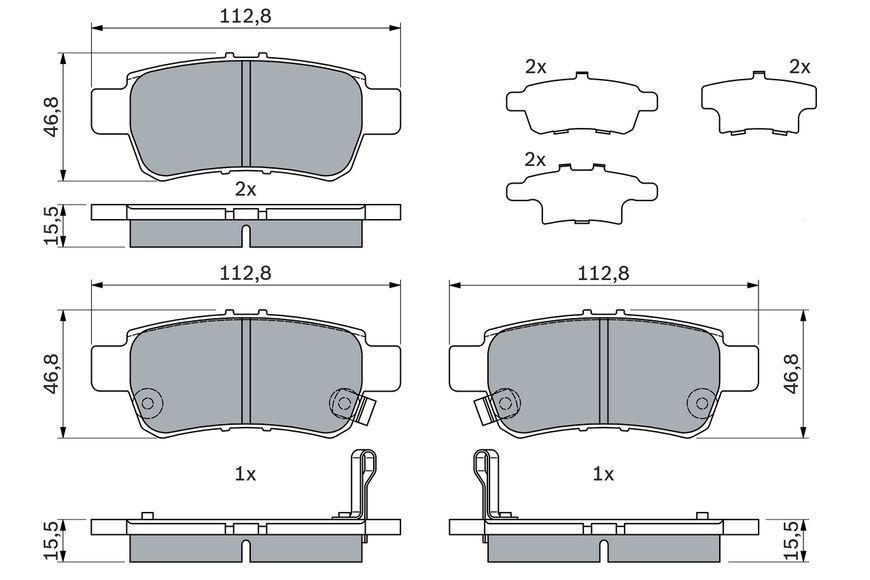 Колодки гальмівні (задні) Honda Odyssey 04- (Akebono) 0 986 494 964 фото