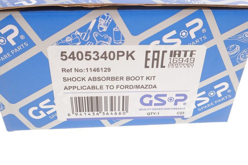 Пильник + відбійник амортизатора (переднього) Ford Fiesta 01-08 (к-кт 2 шт.) 5405340PK фото