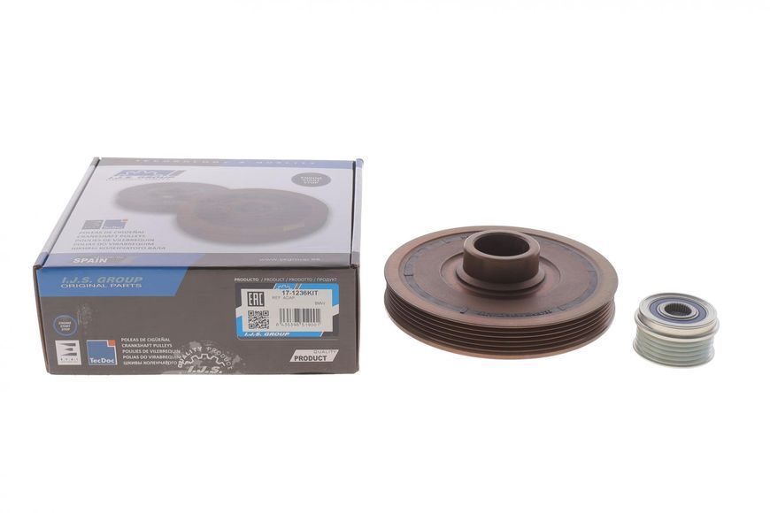 (к-кт) Шків колінвалу + шків генератора Mini (R56/R55/R60/R61) 1.6-2.0d (N47) 10-16/Toyota Rav 4 2.0 D 15-18 (5PK) 17-1236KIT фото
