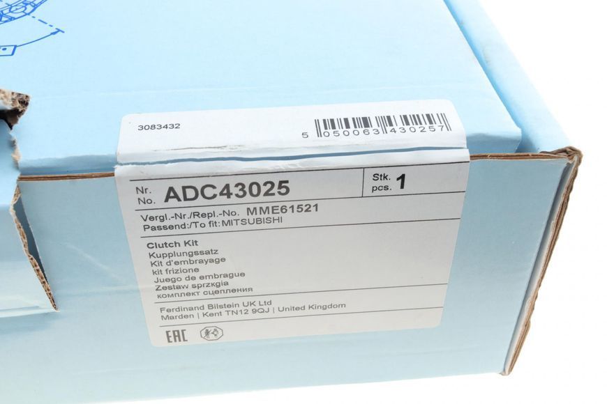 Комплект зчеплення Mitsubishi L200 2.5 TD 4WD 96-07 (d=224mm) (+вижимний) ADC43025 фото